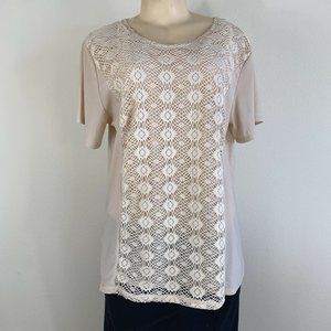 Women's Short Sleeve Crew Neck Top Large